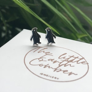 Little Sterling silver Penguin earrings, Silver Penguin Earrings, Silver Studs, Little Earrings, Penguin Gifts, Penguin Jewellery