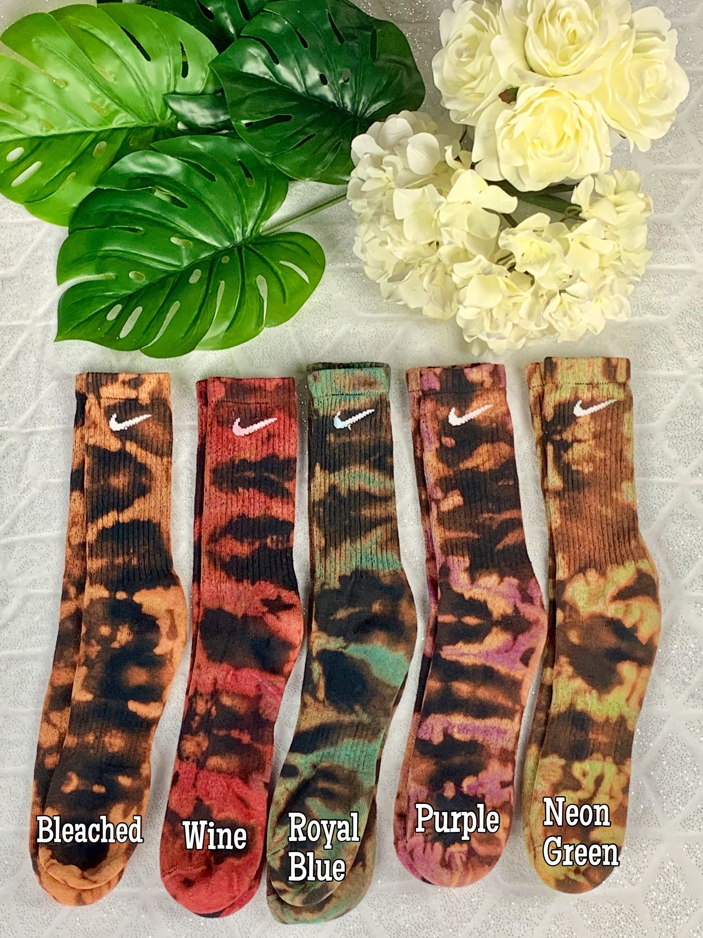 etsy tie dye nike socks