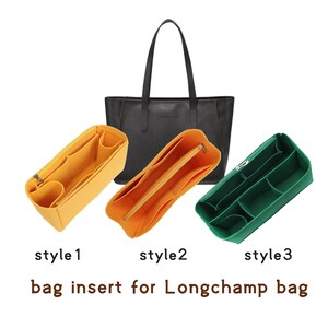 AlgorithmBags® Purse Organizer Insert w/ Zippers for Longchamp Le