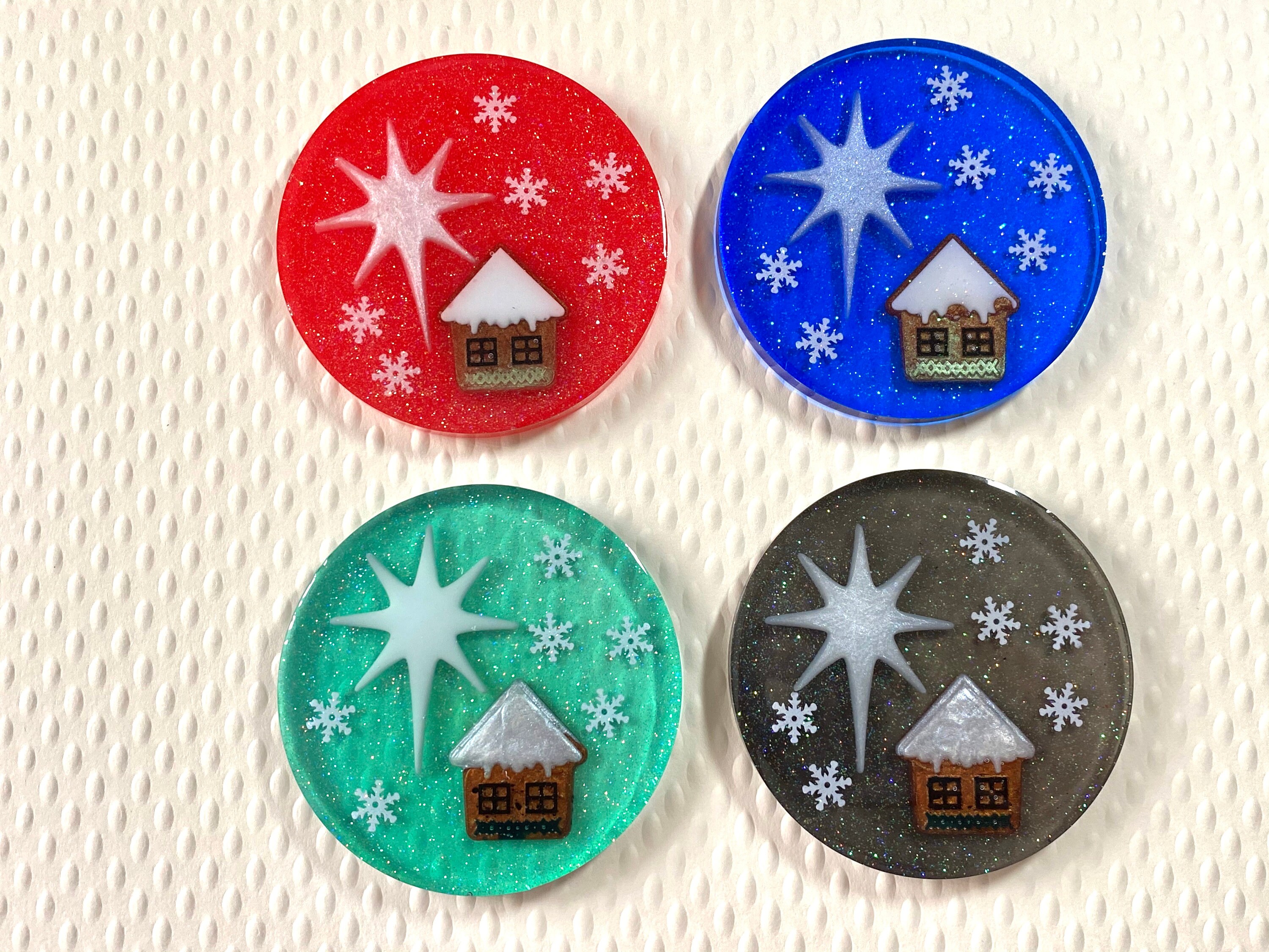 Christmas coasters / Christmas gift / Decorations / Table Etsy