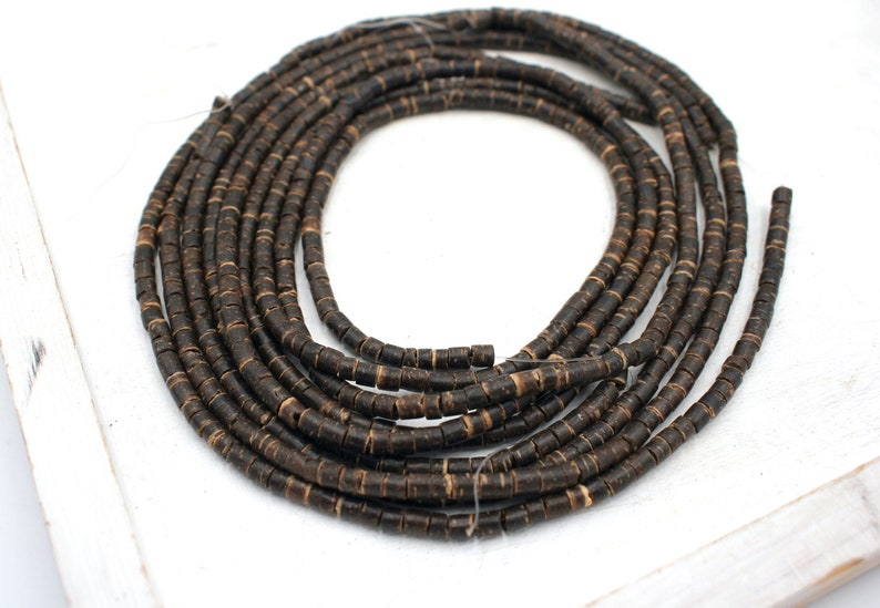 5mm Natural brown Wooden Coconut Shell Wood Loose Spacer Beads 15.5" 5mm Natural brown Wooden Coconut Shell Wood Loose Spacer Beads 15.5"