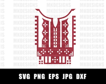 Beautiful Palestinian Tatreez design | SVG Tatreez design | Sublimation printing | Palestinian Fashion | SVG for Cricut