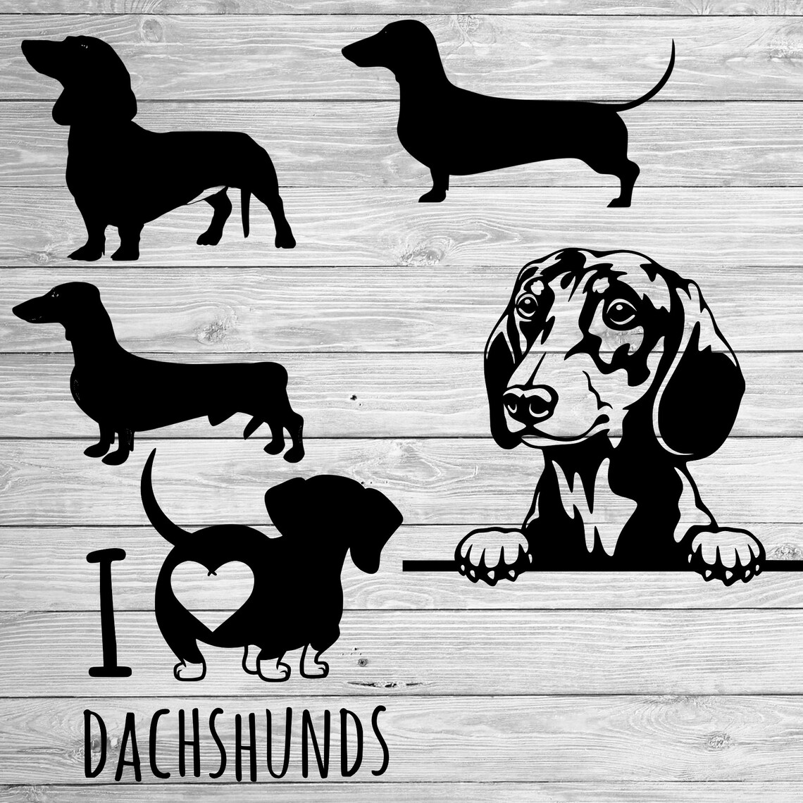 Dachshund svg Dachshund clipart sausage dog svg wiener dog Etsy