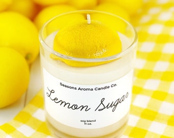 Lemon Sugar | Soy Blend Candles | Food Candles | Citrus | Clean | Gift | Best Selling | For Her | Spring | Summer | Fall | Autumn | Birthday