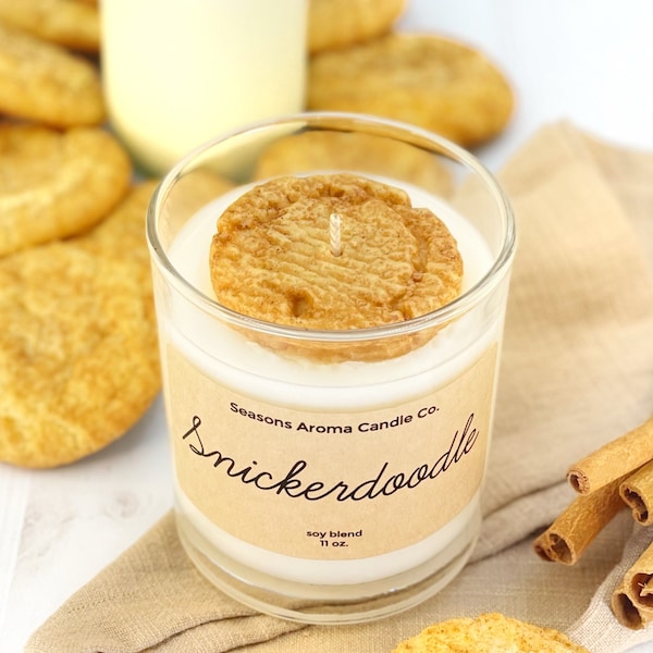 Snickerdoodle Cookie | Soy Blend Candle | Food Candles | Dessert Candle | Summer | Spring | Gift | Cinnamon | Best Selling | Birthday