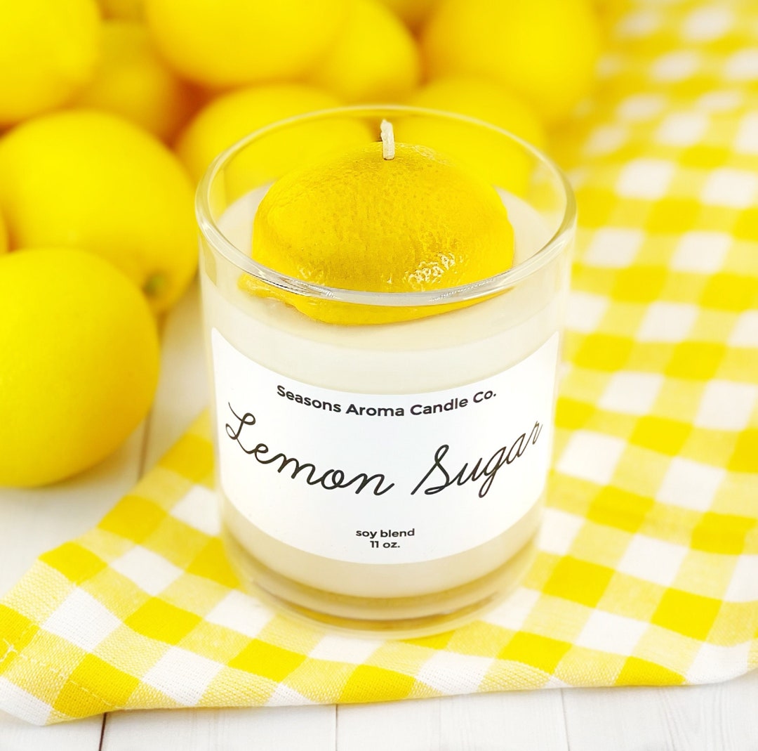 Lemon Sugar Soy Blend Candles Food Candles Citrus Clean Gift Best Selling for Her Spring Summer