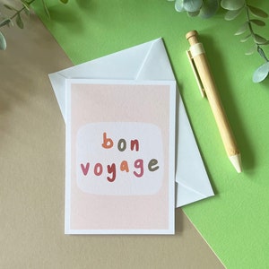 Biglietto di auguri "Buon viaggio" / Biglietto di auguri A6 - Illustrazione disegnata a mano, Carino, Buon viaggio, Partenza, Mi dispiace che tu stia partendo, Buona fortuna