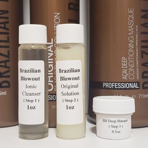 Brazilian Blowout 1oz Step 1-2-3 kit Original Solution !!