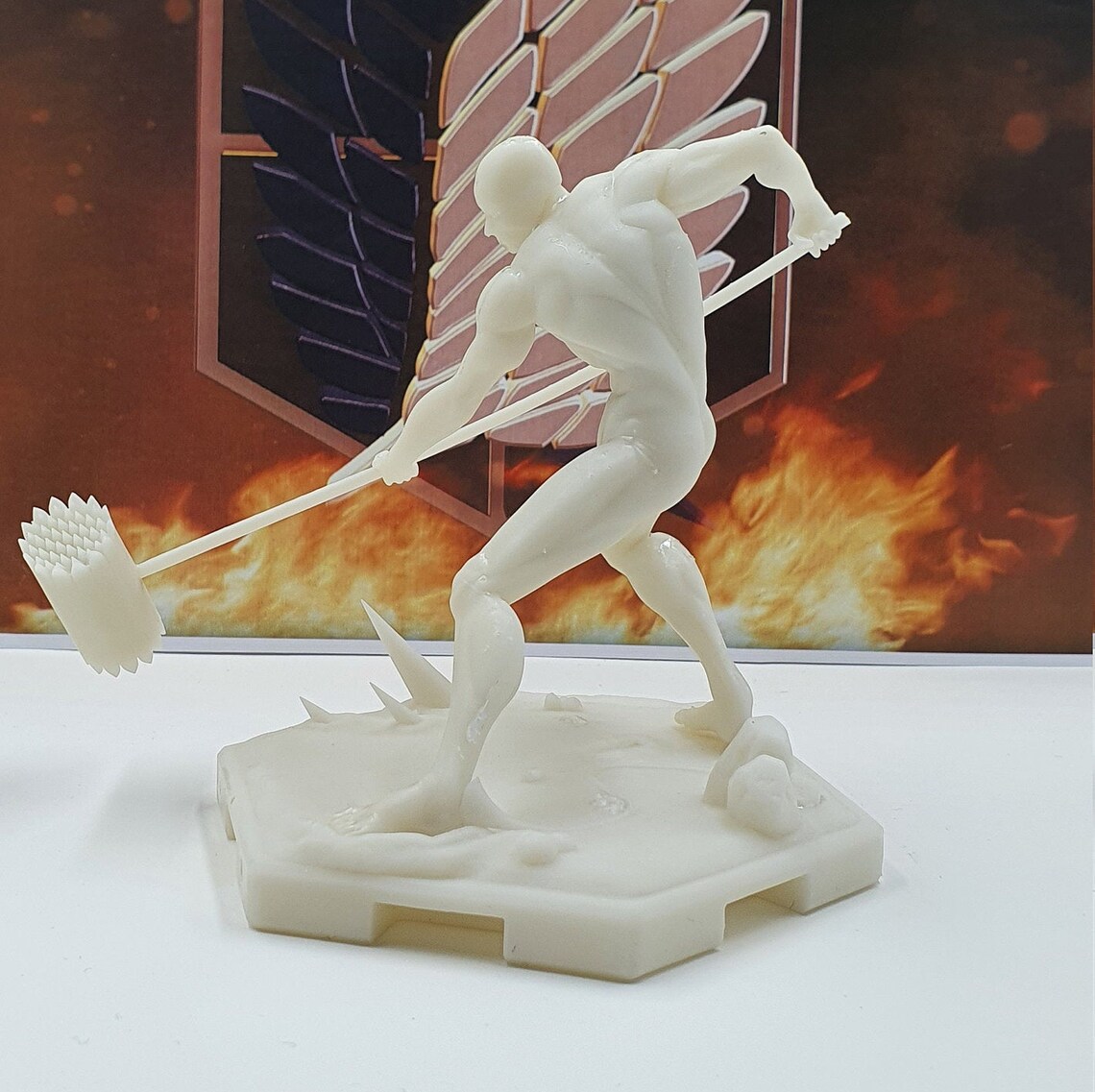Attack O Titan Warhammer Titan AOT Action Figure Tybur Titan Etsy