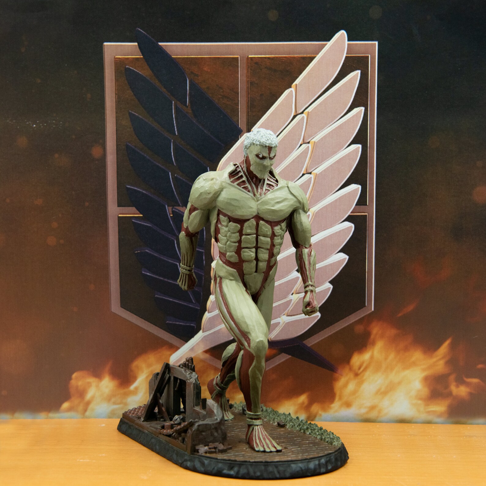 Action Figure Armored Titan Reiner Attack Titan Etsy