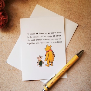 Winnie the Pooh Greeting Card, Celebrate Special Moments with Friends, A.A. Milne Inspired Birthday Card, Thank You Card For Pooh Fans