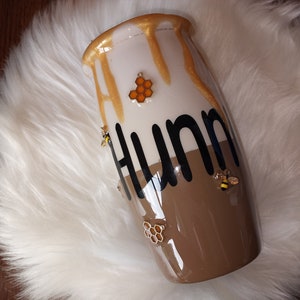 Honey Pot Tumbler/ Queen Bee Mug/ Coffee Mug/ Custom Tumbler/ Tumbler Epoxy/ beehive honey pot/ 3D Cups