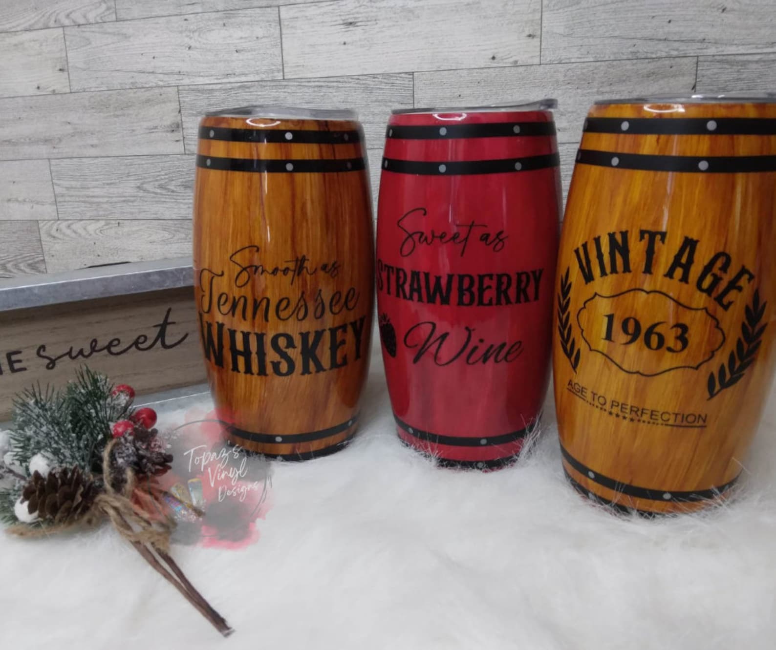 Whiskey Barrel Tumbler, Personalized Tumbler/ Whiskey Lover Gift / Gift for the Barrel Lover ...