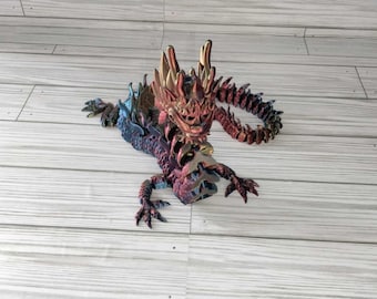3D Printed Flexi Imperial Dragon | Articulated Fantasy Desk Decor
