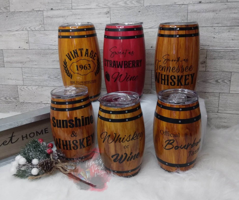 Whiskey Barrel Tumbler, Personalized Tumbler/ Whiskey Lover Gift / Gift for the Barrel Lover ...