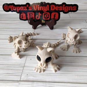 3D Prints/ Flexi Toys/ Animals/ Mini Flexi Animal Fidget/ Articulated Fidget Toy/ Sensory Toy/ 3D Printed Flexi | Desk Toy/ Skeleton Cat