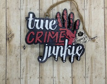 True Crime Junkie Air Freshener, Handmade Car Scent