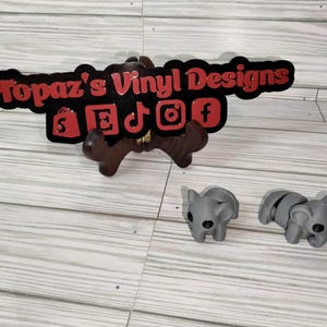 3D Prints/ Flexi Toys/ Animals/ Mini Flexi Animal Fidget/ Articulated Fidget Toy/ Sensory Toy/ 3D Printed Flexi | Desk Toy/ Elephant