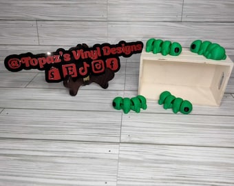 3D Printed Flexi Caterpillar – Articulated Fidget Toy, Desk Decor