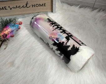 Aurora Borealis Tumbler - Northern Lights Stainless Steel Travel Mug