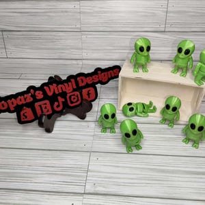 3D Prints/ Flexi Toys/ Animals/ Mini Flexi Animal Fidget/ Articulated Fidget Toy/ Sensory Toy/ 3D Printed Flexi | Desk Toy/ Alien