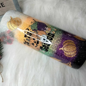 Halloween Tumbler/ Fall ombre Tumbler/ Autumn Ombre Epoxy Tumbler/ Fall Pumpkin Glitter Epoxy Tumbler/ Custom Fall Autumn Season/