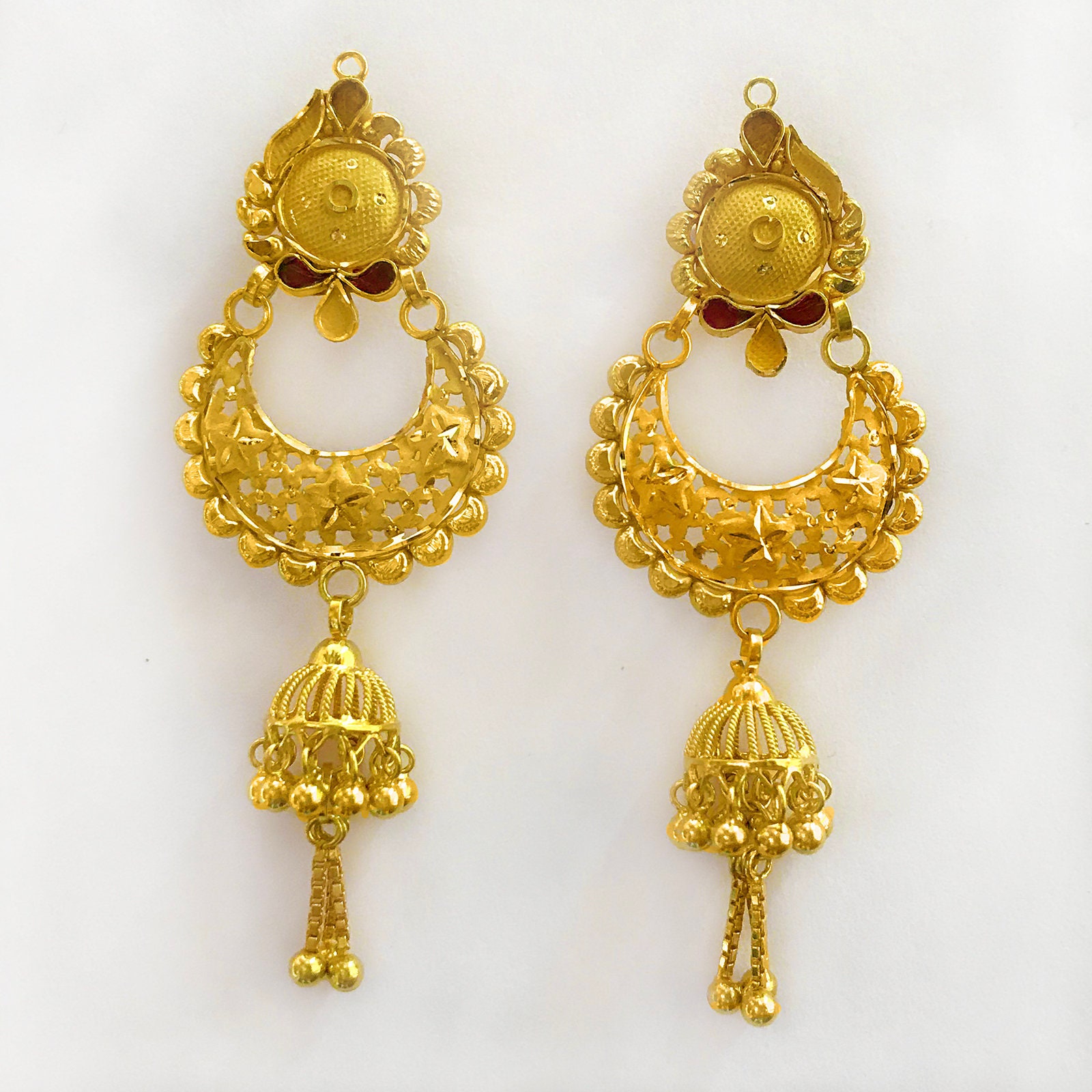 22ct Yellow Gold Ladies Drop Earrings 3.9 Grams - Etsy