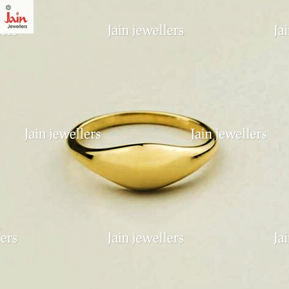 Handmade Solid Gold Curve Ring: Unique Wedding Ba… - image 7