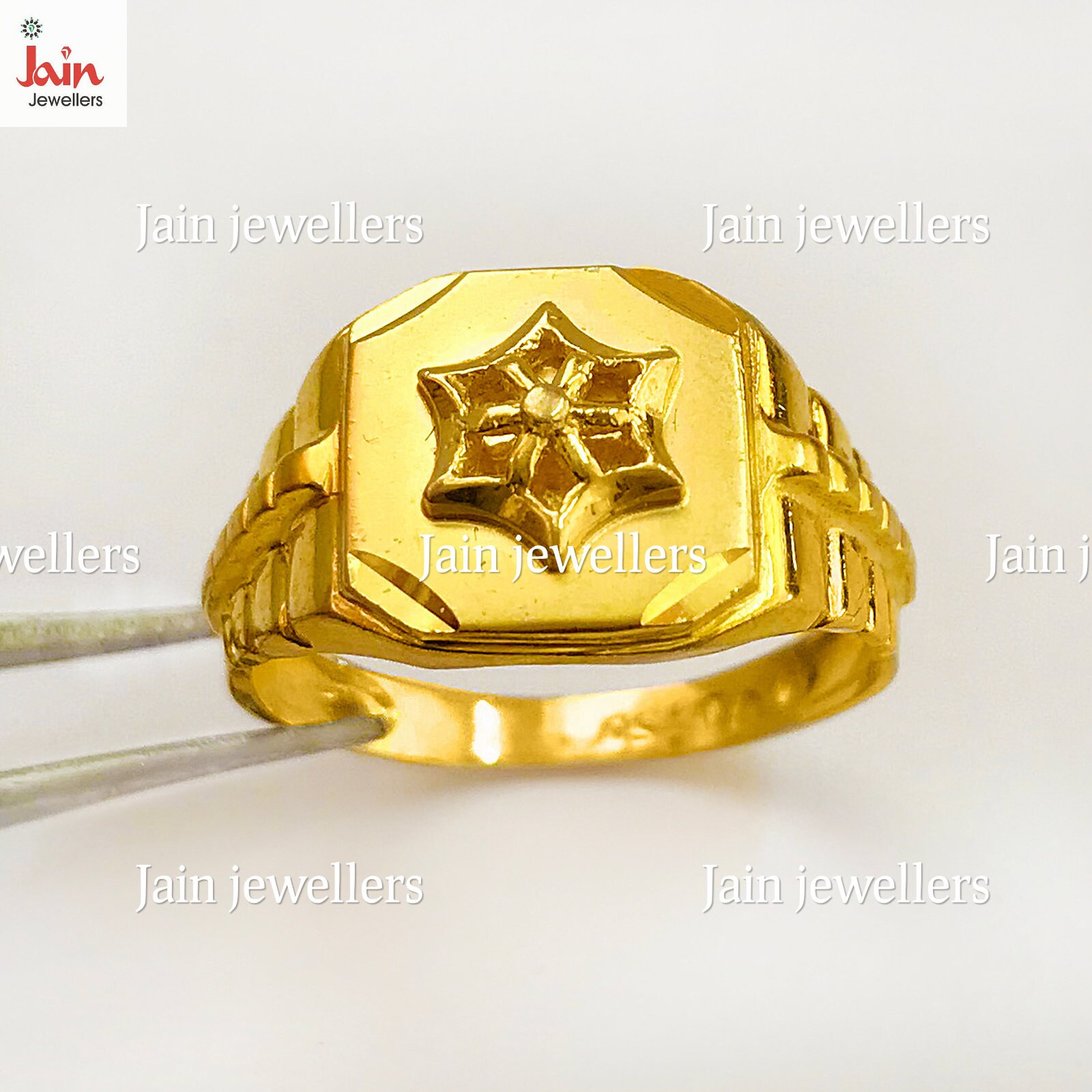 K18ホールマーク有 ゴールドリング サイズ#10.5-11号 5.3g 18Kt、22Kt 本物のソリッドイエローゴールド ホールマーク認定