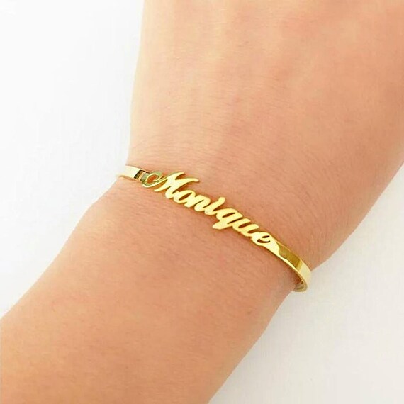 Fine Jewelry 18kt 22kt Yellow Real Gold Custom Personalized Name