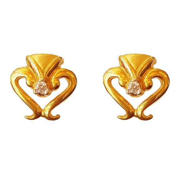 Fine Jewelry Hallmark Certified Ethnic Style 18 Kt Real Solid Etsy