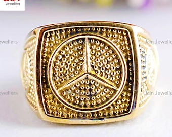 Vintage Mercedes Benz Ring 18 Karat Gold Buy Solid Gold Mercedes