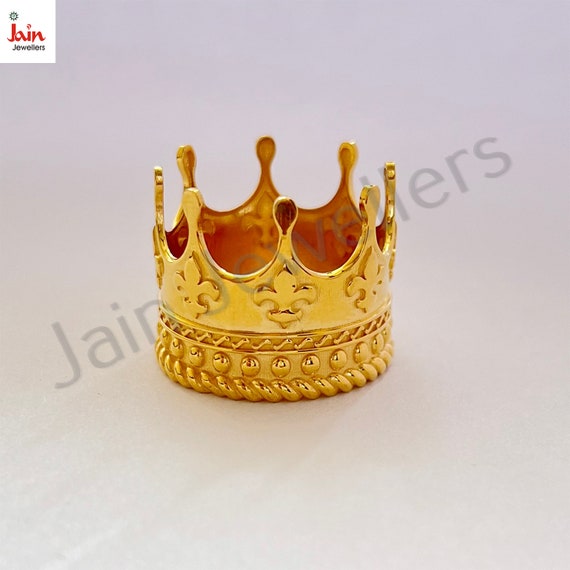 Handmade 18k/22k Solid Gold Ring: Unique Kings Cr… - image 7