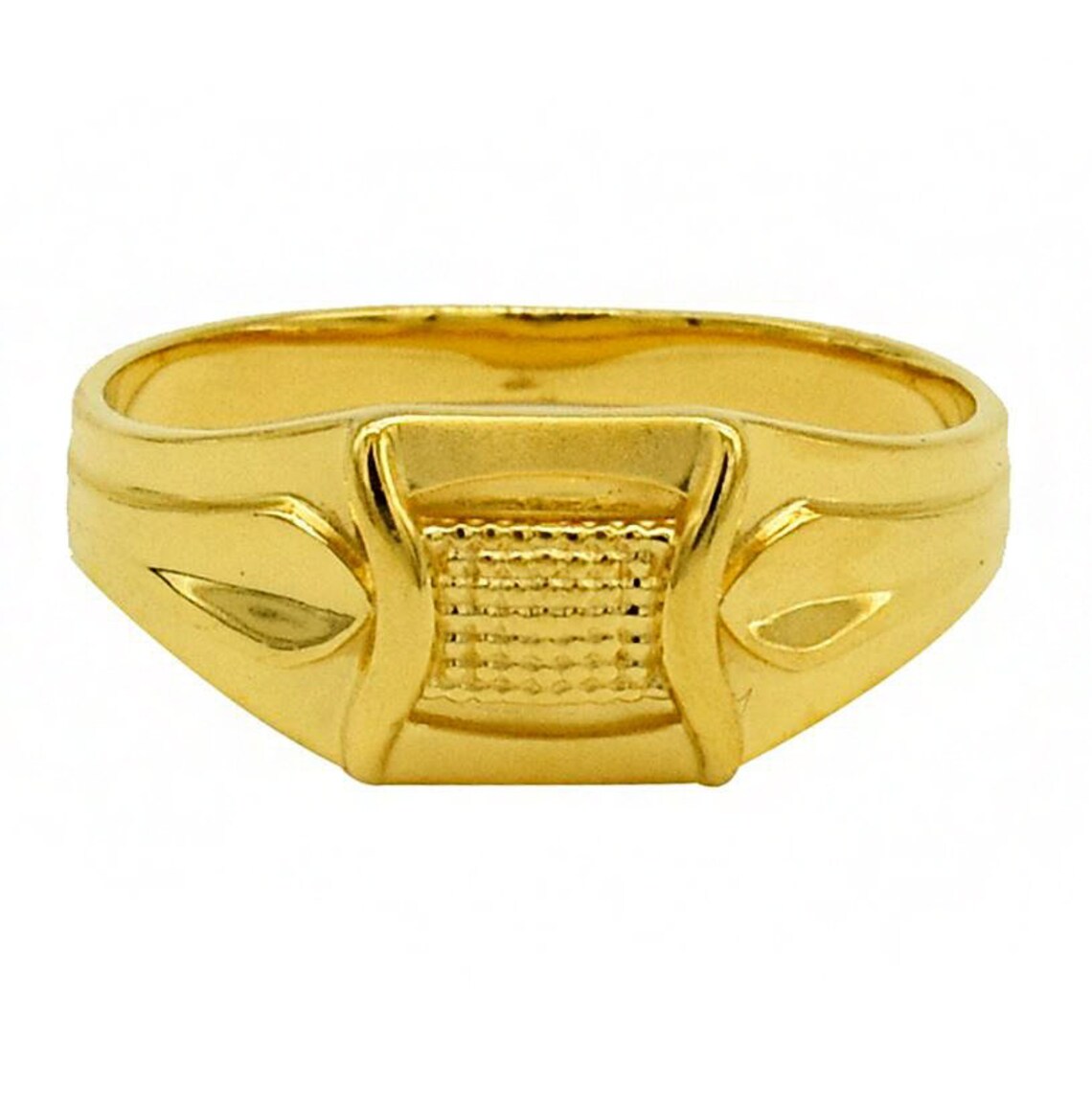 14K 18K 22K Real Solid Yellow Gold Men's Ring Etsy