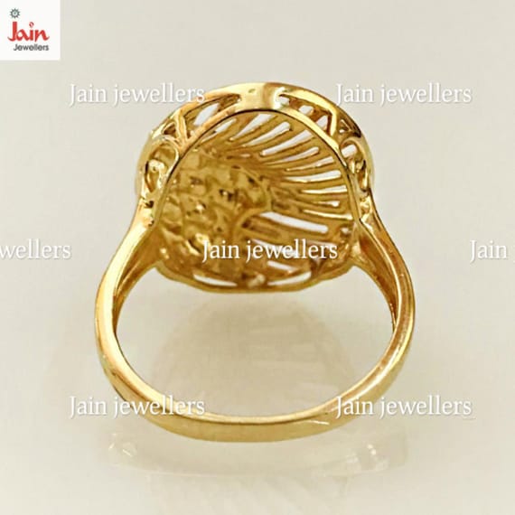 22Kt Solid Yellow Gold Ring: Handmade Vintage Eng… - image 8