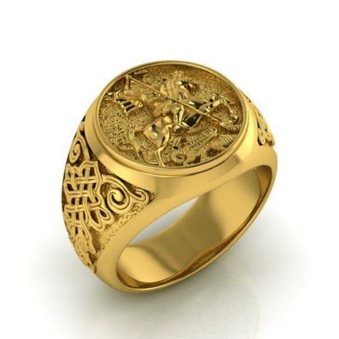14kt18kt 22kt Real Solid Yellow Gold Men's Ring - Etsy