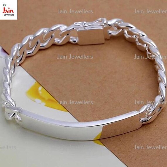 Sterling Silver Open Box Link Bracelet: Elegant Geometric Design