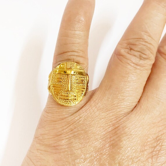 Aztec gold ring clearance