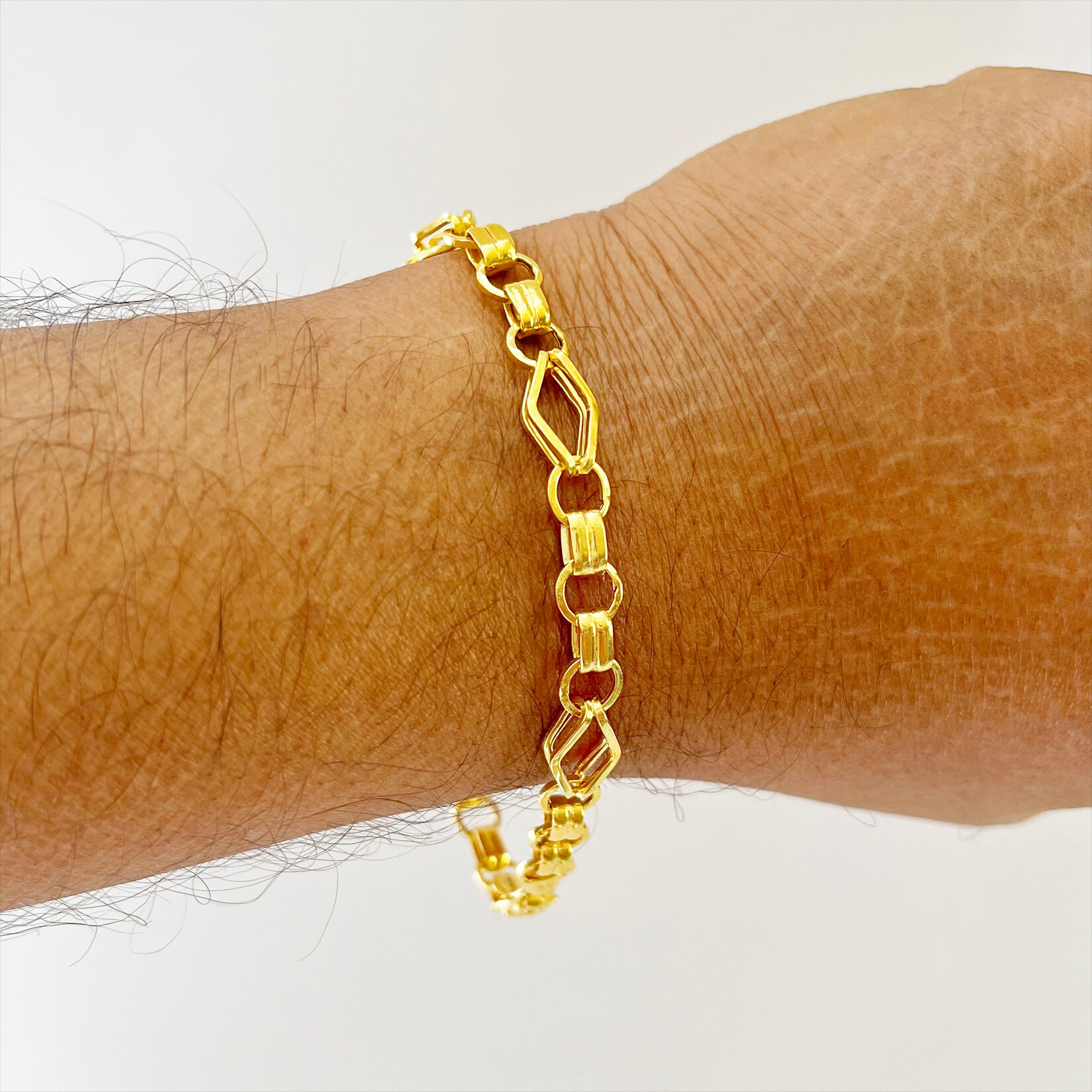 Buy Fine Jewelry 18kt 22kt Yellow Real Gold Link Bracelet