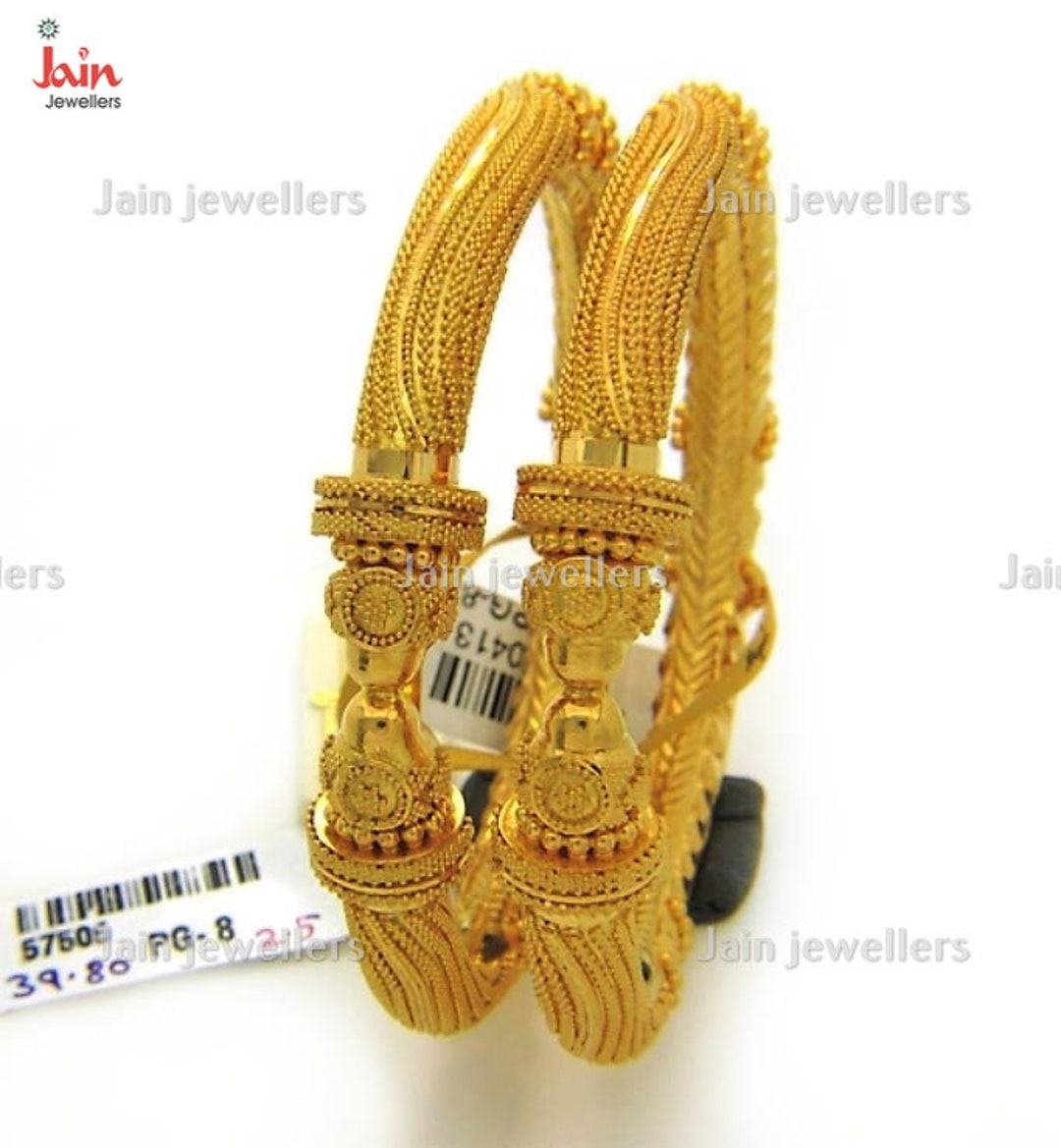 Bracelet Slip-on Or 22 Carats 916 - 45 Grammes, Largeur 2mm, Fait Main, Neuf Avec étiquettes