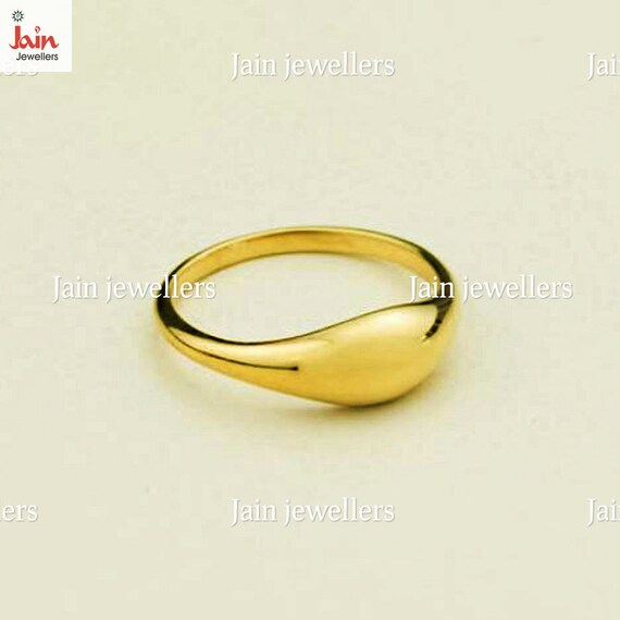 Handmade Solid Gold Curve Ring: Unique Wedding Ba… - image 6