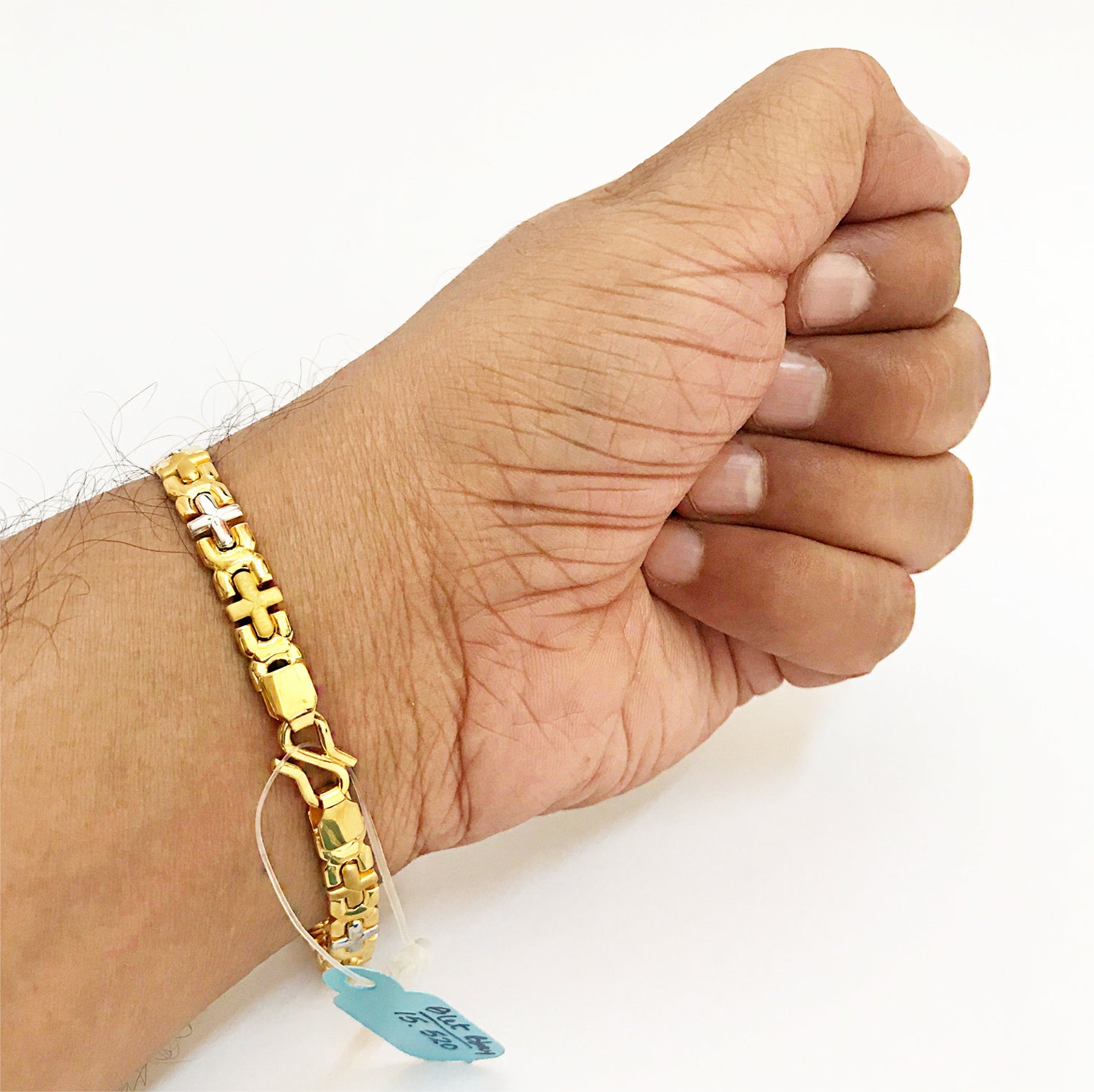 18Kt 22Kt Hallmark Stamped Real Solid Yellow Gold 2 Tone Etsy