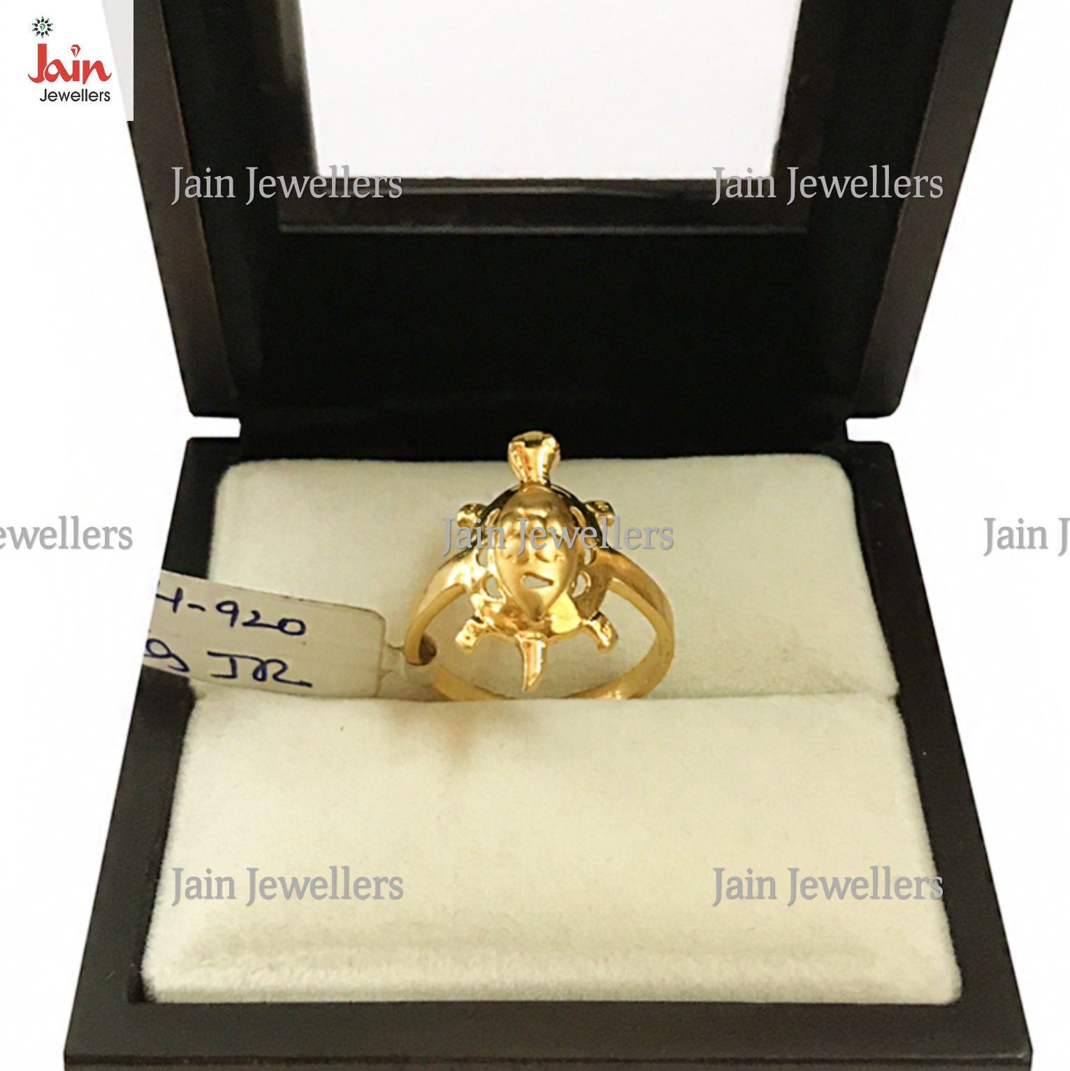 18K 22K Real Solid Yellow Gold Tortoise Ring Hallmark Handmade Unique Signet Ring for Unisex Valentine Gift