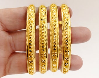 Handmade gold shop bangles designs