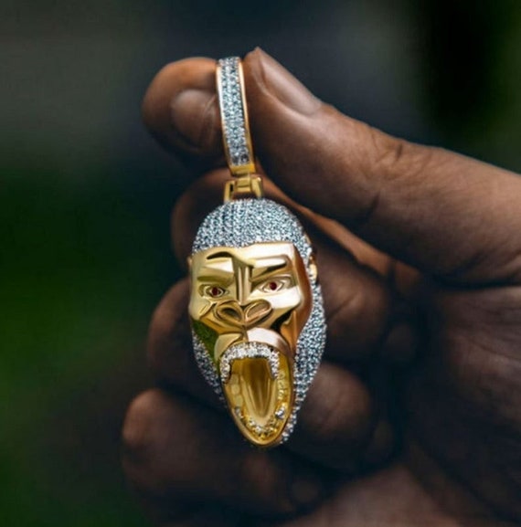 Diamond gorilla pendant deals