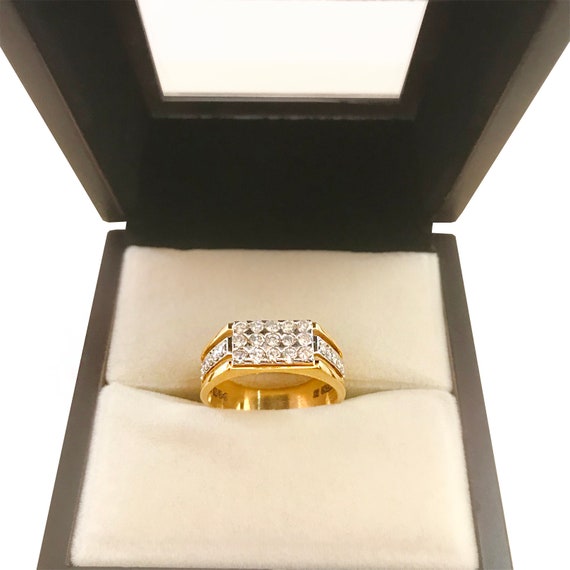 Glamorous Nine Stone Diamond Finger Ring For Men