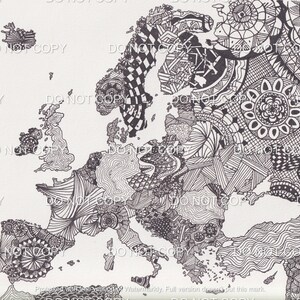 Stylized Map Of Europe