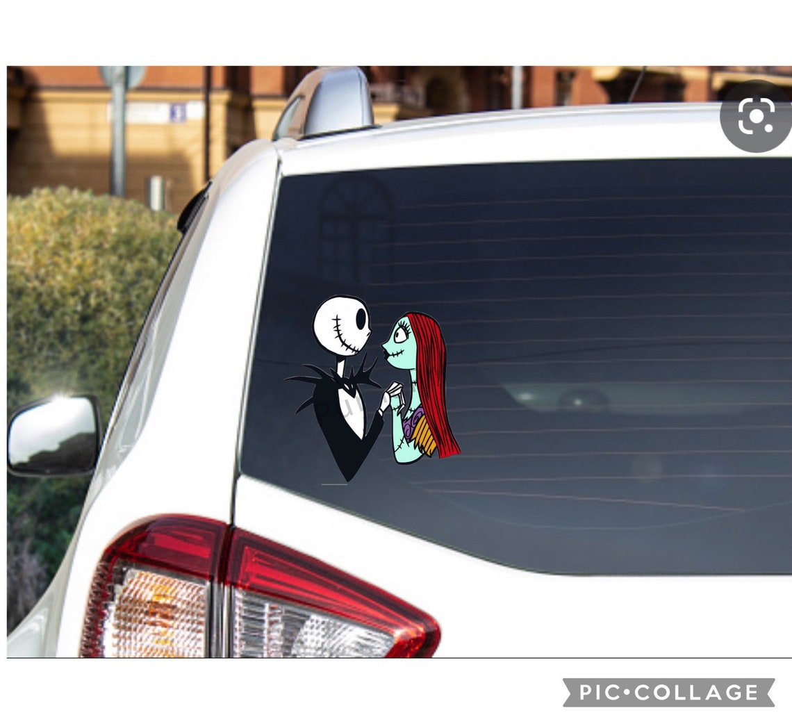 Jack Skellington and Sally Car Decal Sticker Multi Layered Etsy