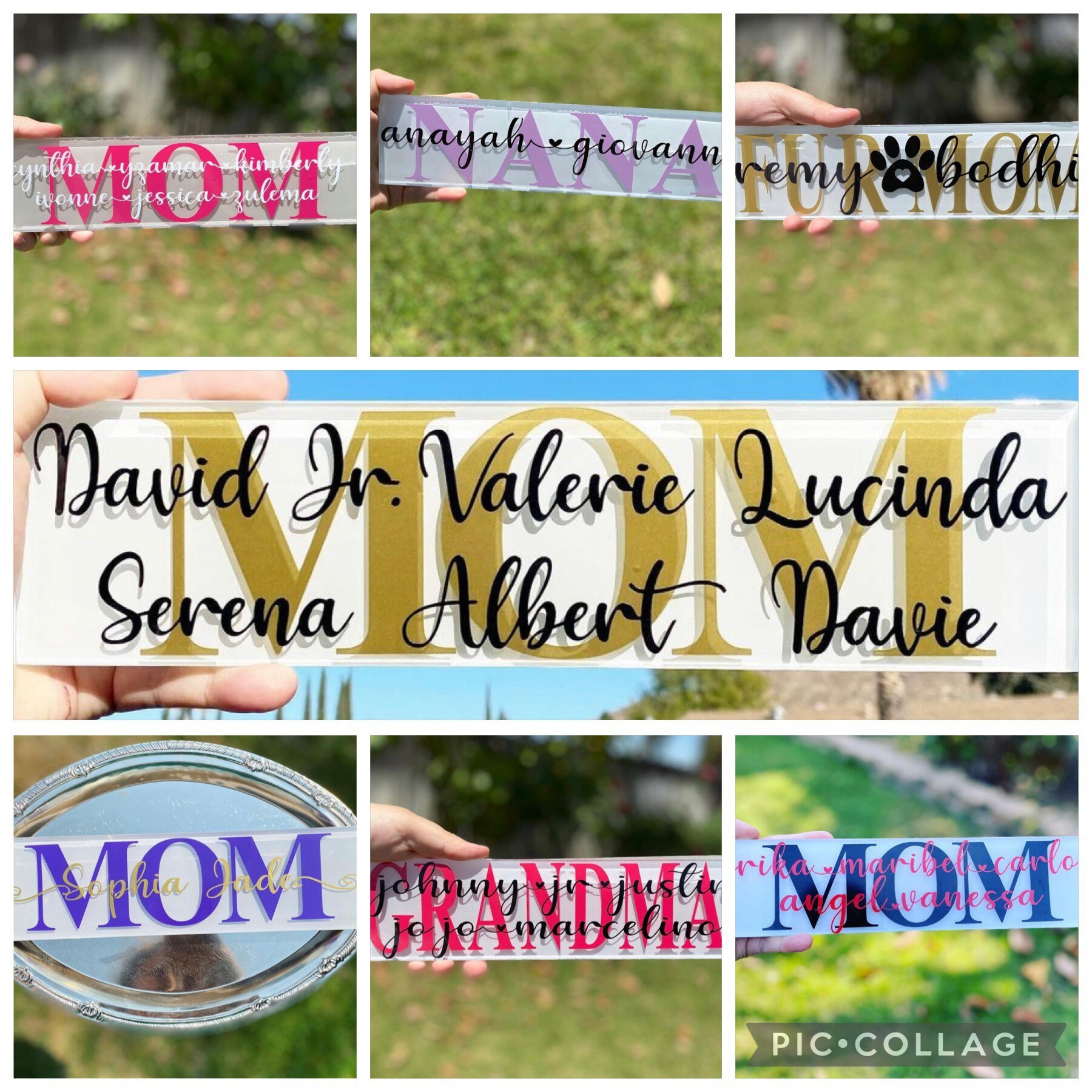 Mother Personalized Glass Plaque for Home Office Keepsake Etsy