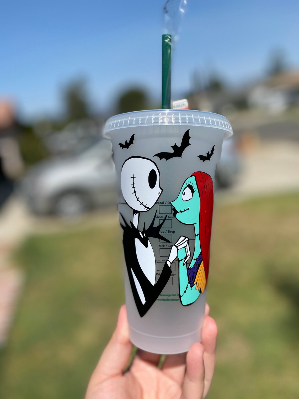 Jack Skellington and Sally Starbucks Cup Nightmare Before Etsy